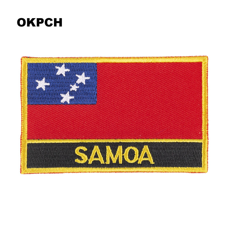 Embroidery Garden - Samoa Flag Embroidery Patches Iron on