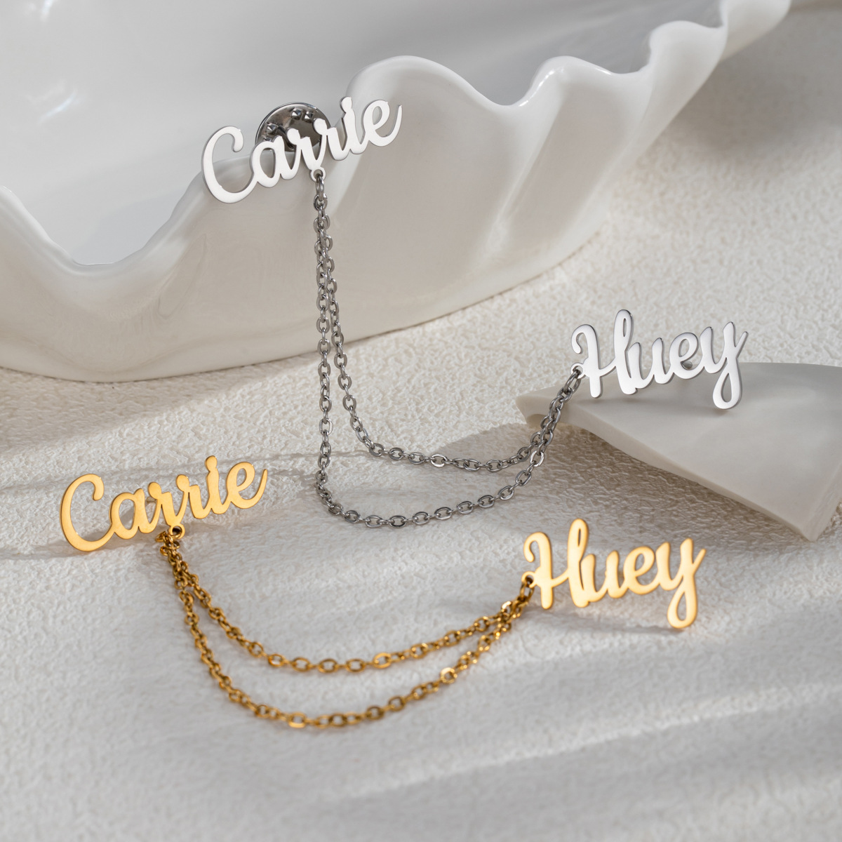 Embroidery Names - Fashion 2 Names DIY Customized Pins