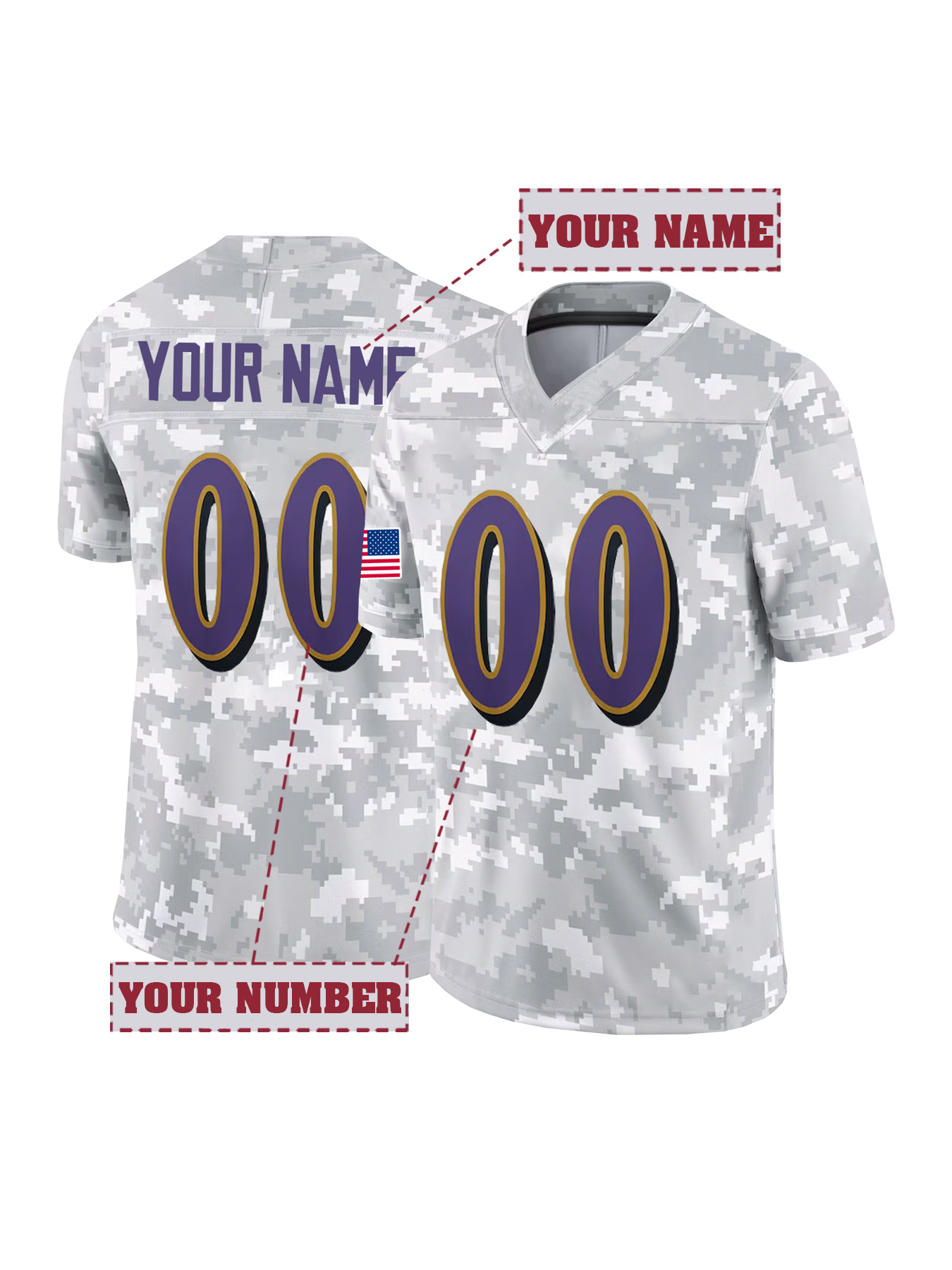 Embroidery Names - Customized Name And Number Design,Men's Football