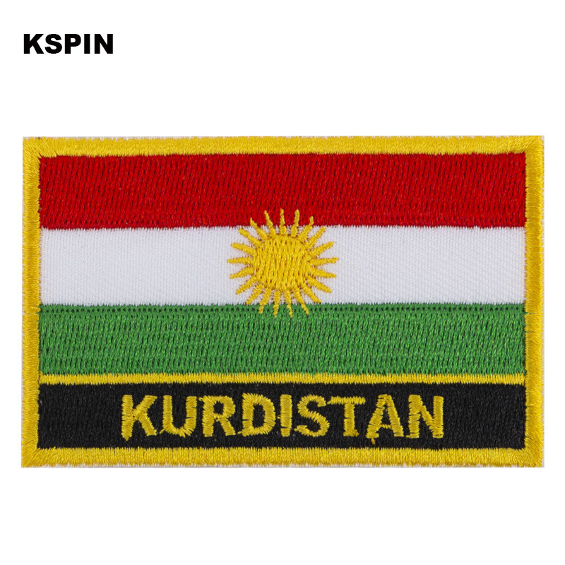 Embroidery Garden - KURDISTAN Flag Embroidery Patches Iron on