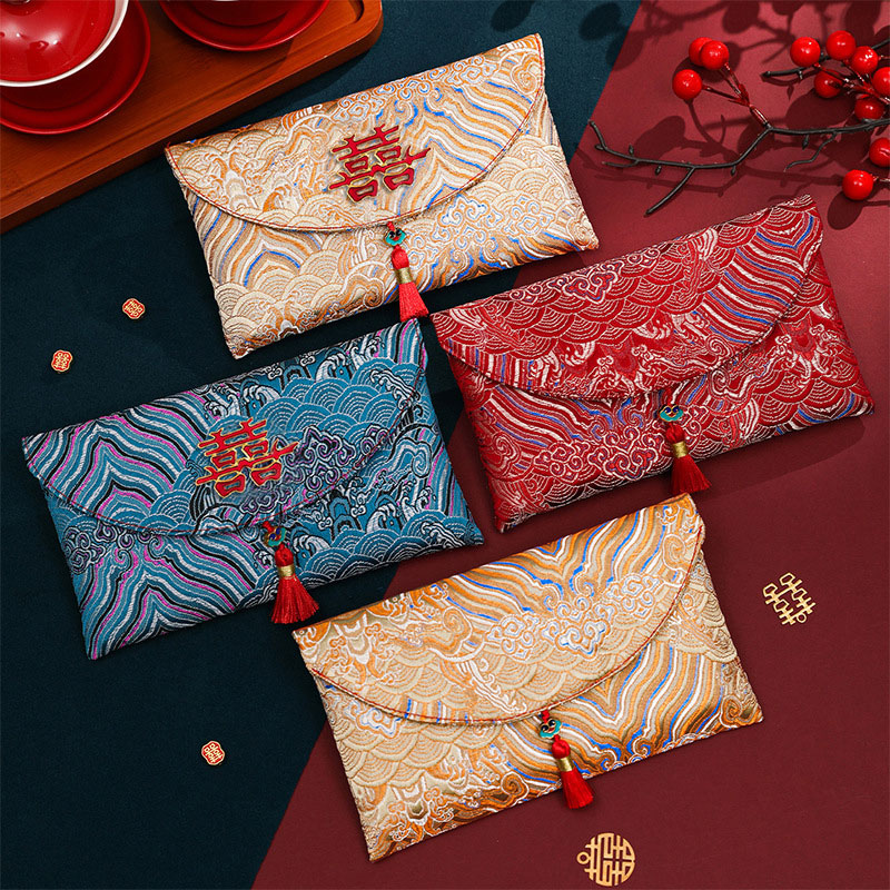 2 Pcs Brocade Embroidery Fabri - Embroidery Red review and price