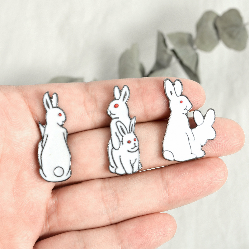Brooch Pins Cartoon Animals Bu - Embroidery Rabbit review and price
