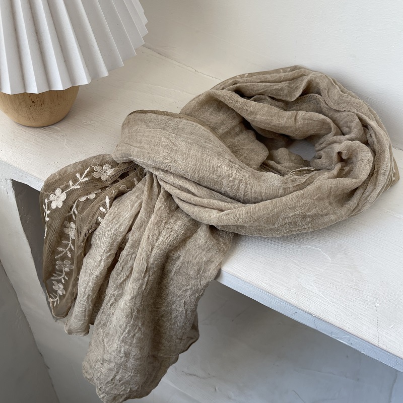 Cotton Linen Lace Splicing Sca - Embroidery Towel review and price