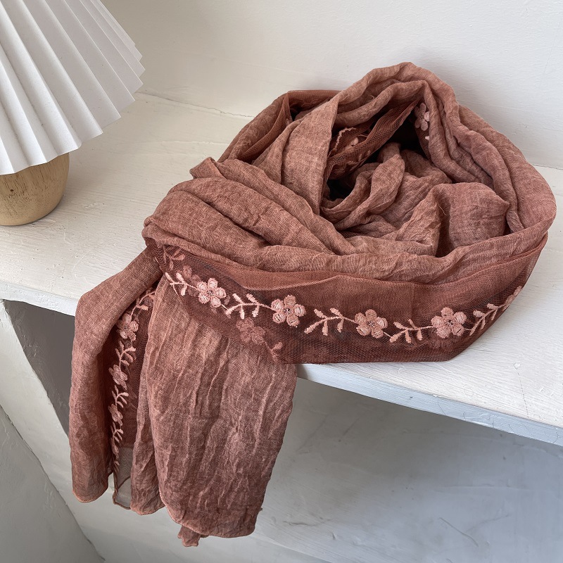 Cotton Linen Lace Splicing Sca - Embroidery Towel review and price