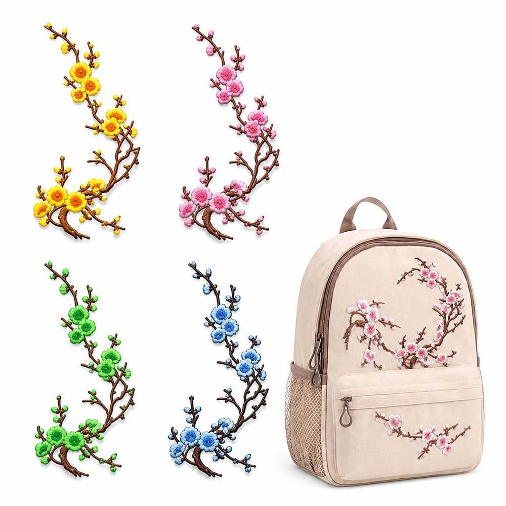 DIY Cherry Blossom Iron On Pat - Embroidery Patches review and price