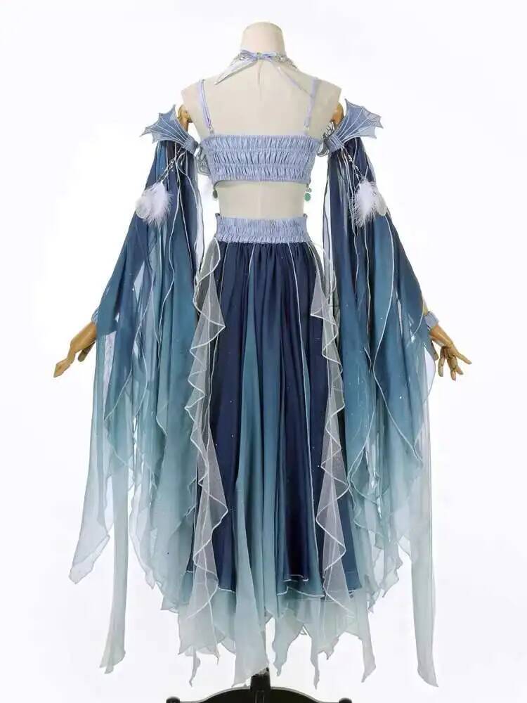 Exotic Blue Dress Heavy Embroi - Embroidery Skirt review and price