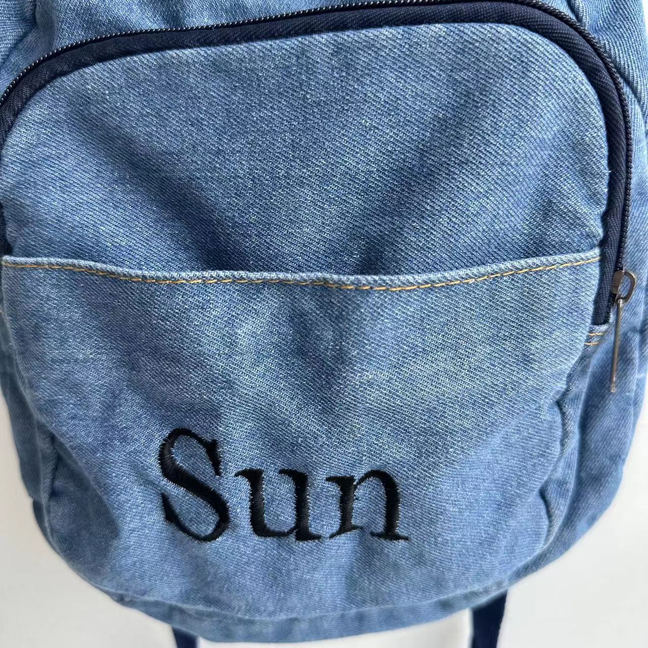 Denim Backpack Girls' New Stud - Embroidery Names review and price