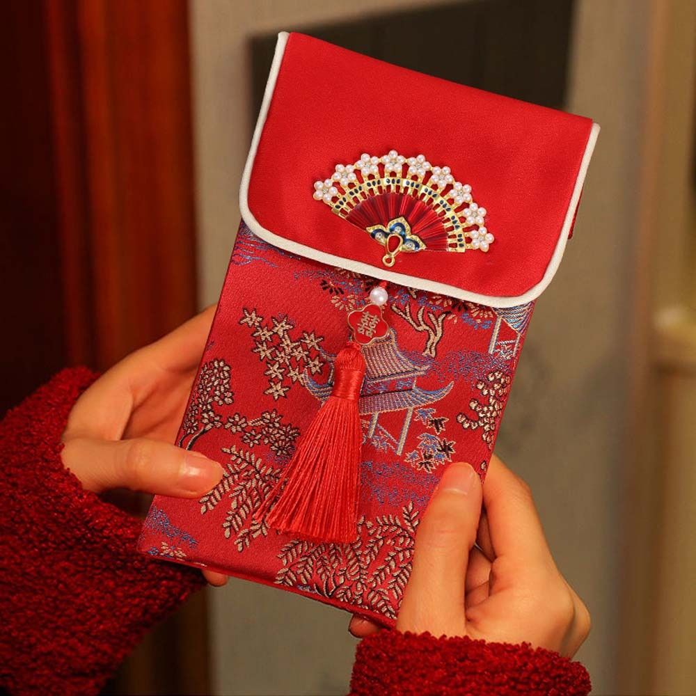 New Year Blessing Words Brocad - Embroidery Red review and price