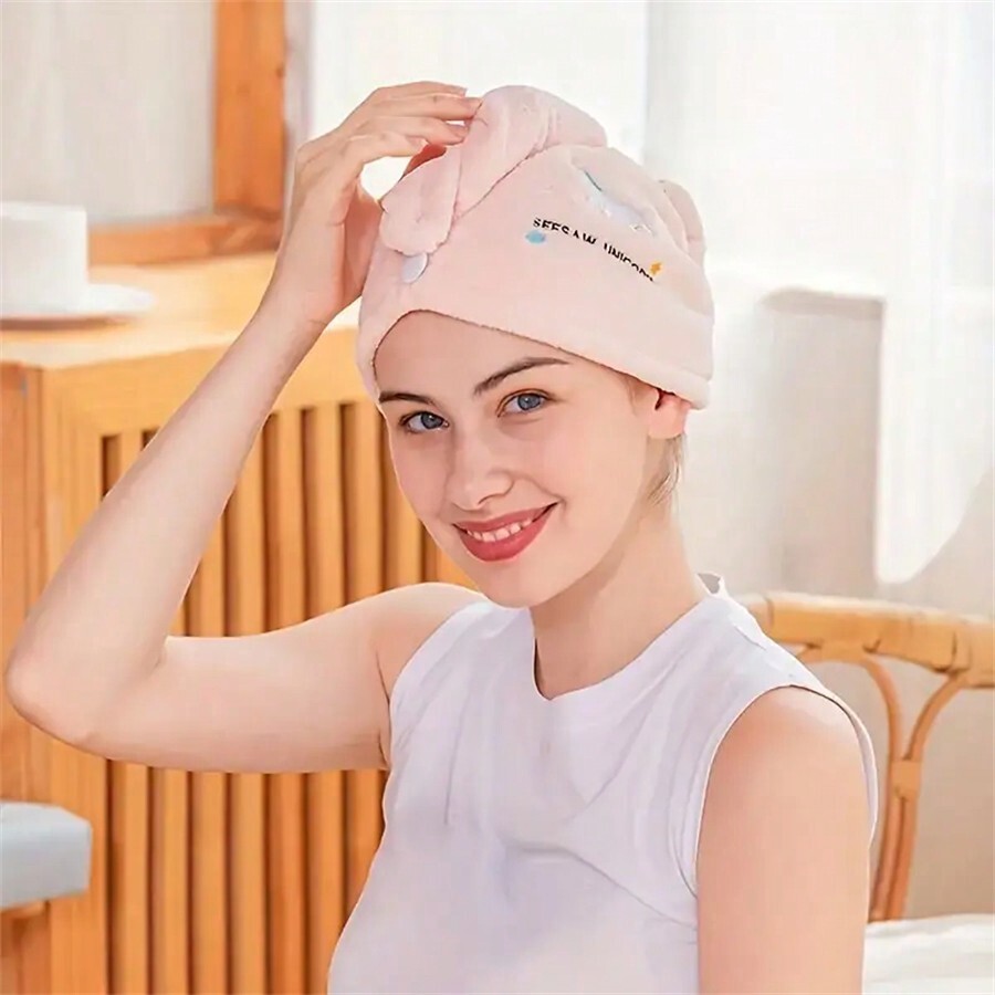 Quick-Dry Coral Fleece Hair To - Embroidery Towel review and price
