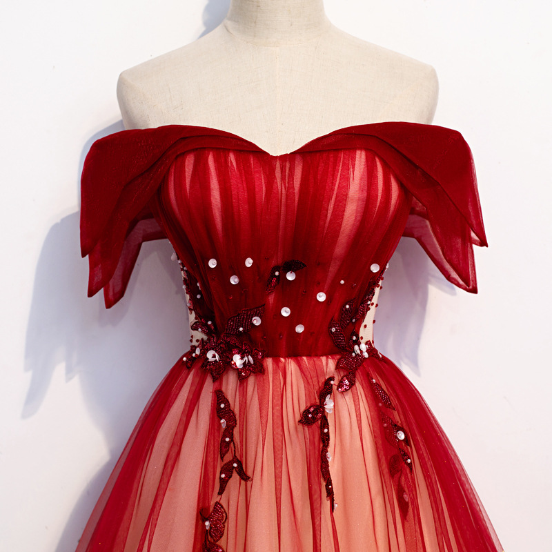 Strap Toast Dress for Bride 20 - Embroidery Red review and price