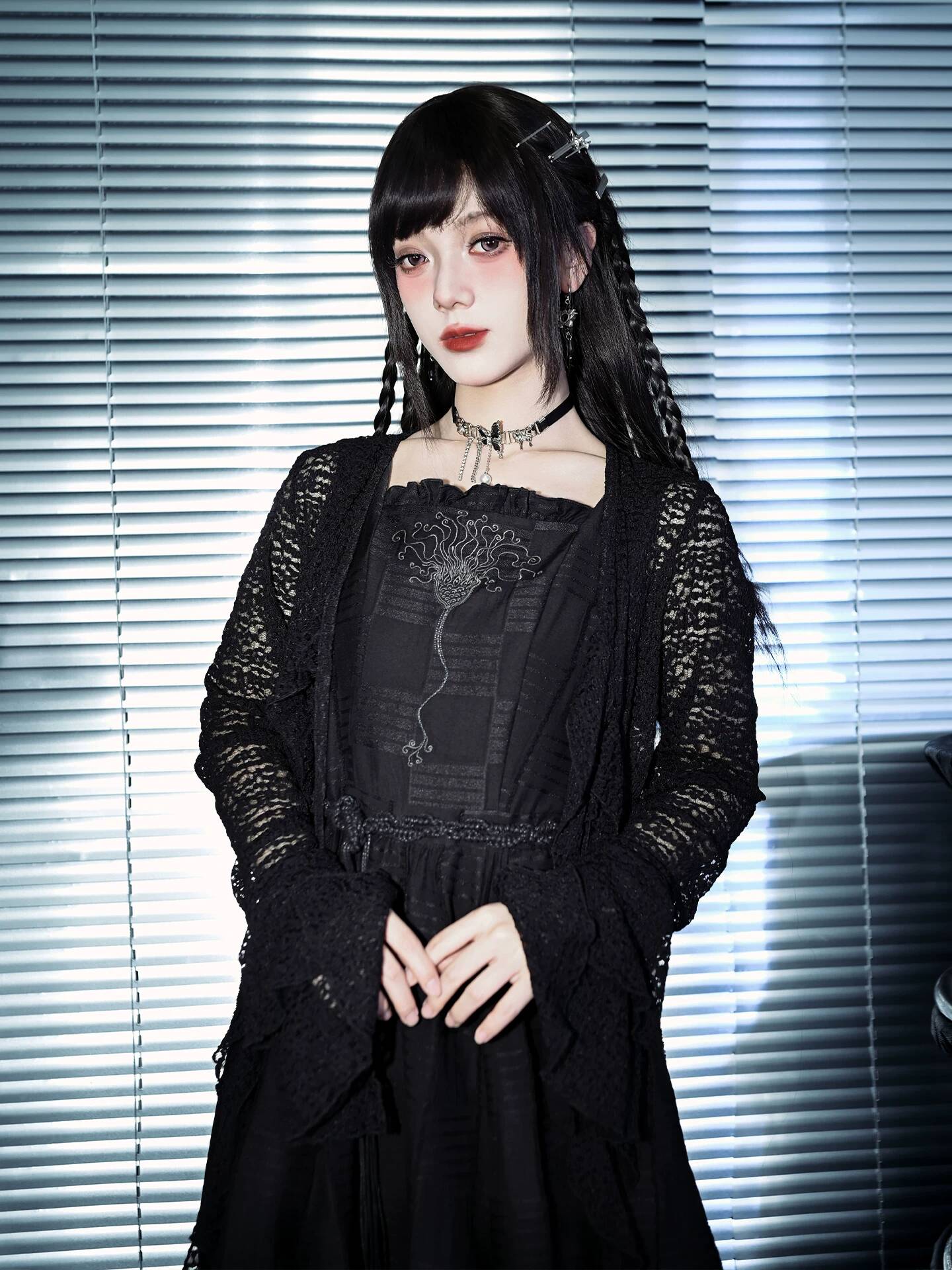 New Crinoid Embroidery Black D - Embroidery Skirt review and price