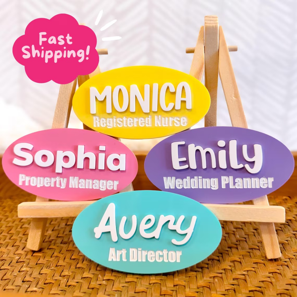 Custom Name Brooch Personalize - Embroidery Names review and price