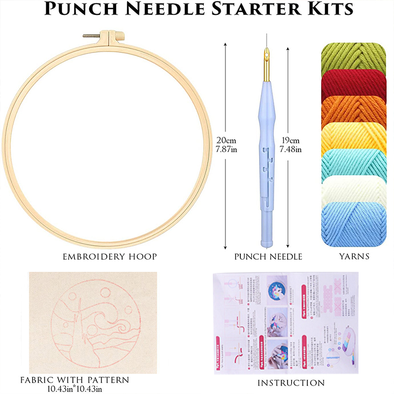 Punch Needle Embroidery Kit fo - Embroidery Thread Yarn review and price
