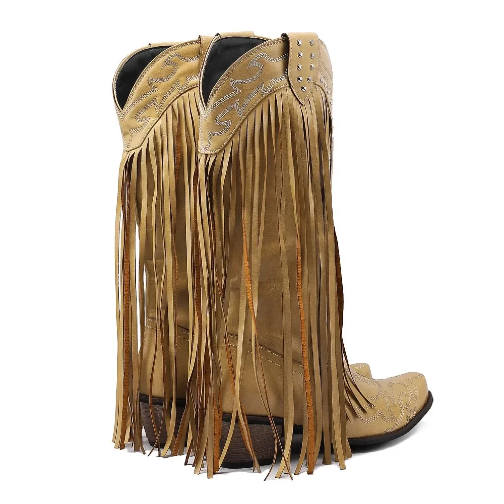 Fringe Rivet Western Women Mid - Embroidery Red review and price
