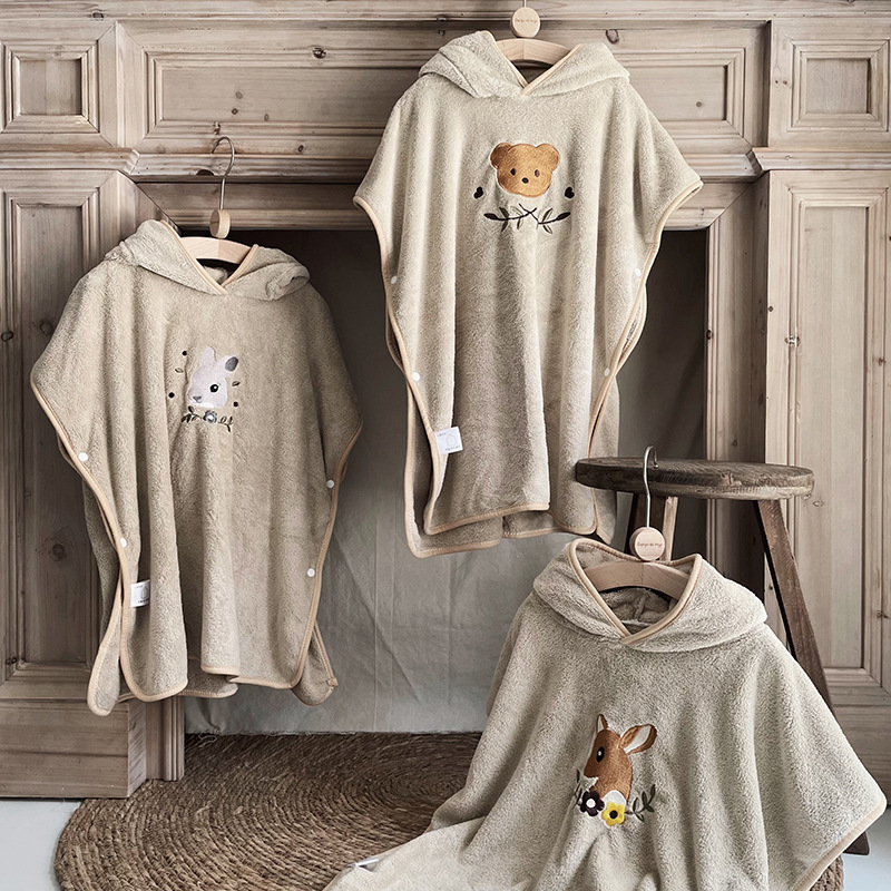 Children's Coral Fleece Cloaks - Embroidery Towel review and price
