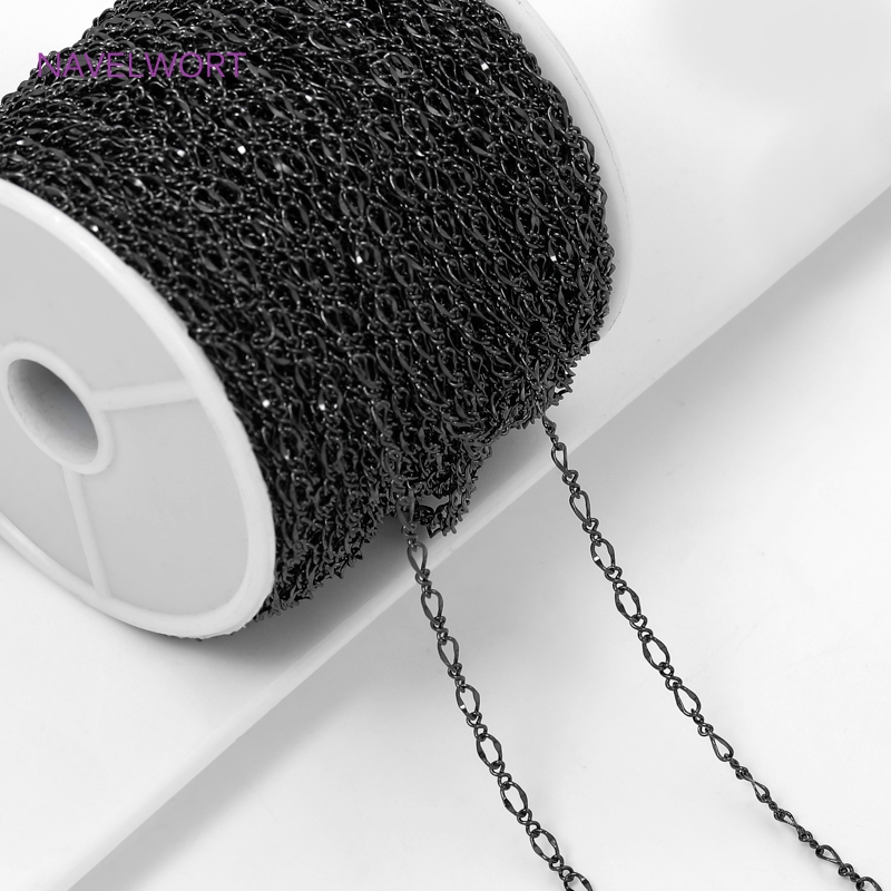 Black Color Oval Thin Chains F - Embroidery Artwork review and price