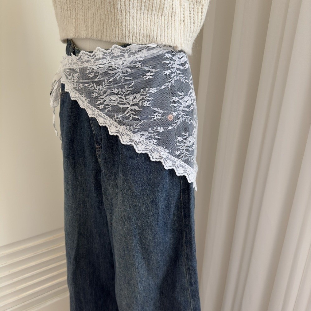 Fashion Y2K Triangle Apron Emb - Embroidery Skirt review and price