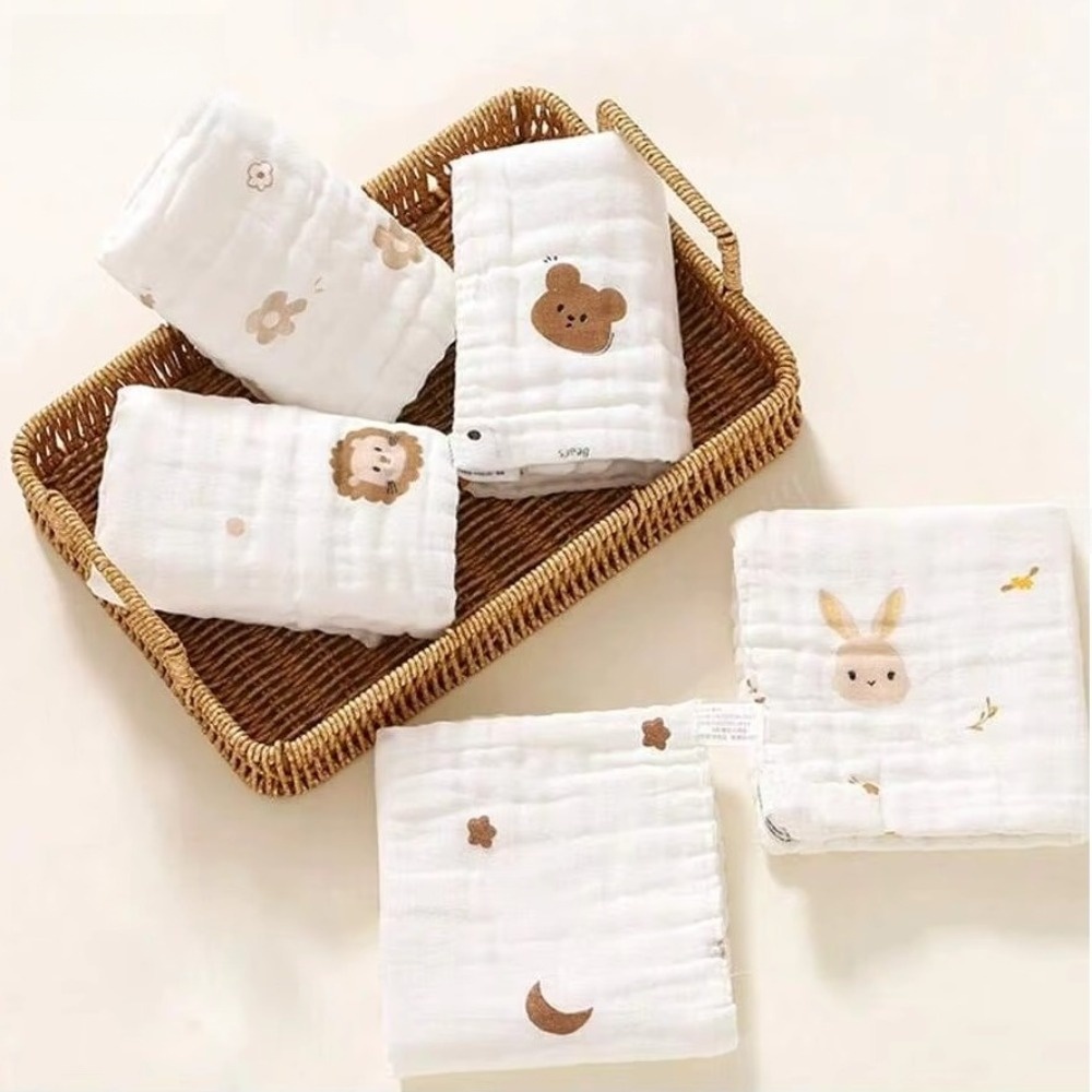 2PCS 6 Layer Cotton Baby Saliv - Embroidery Towel review and price