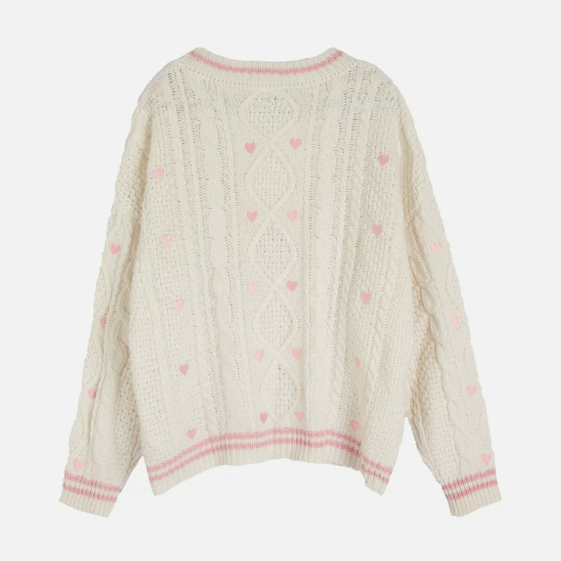 Lover Cardigan with Pink Heart - Embroidery Patches review and price
