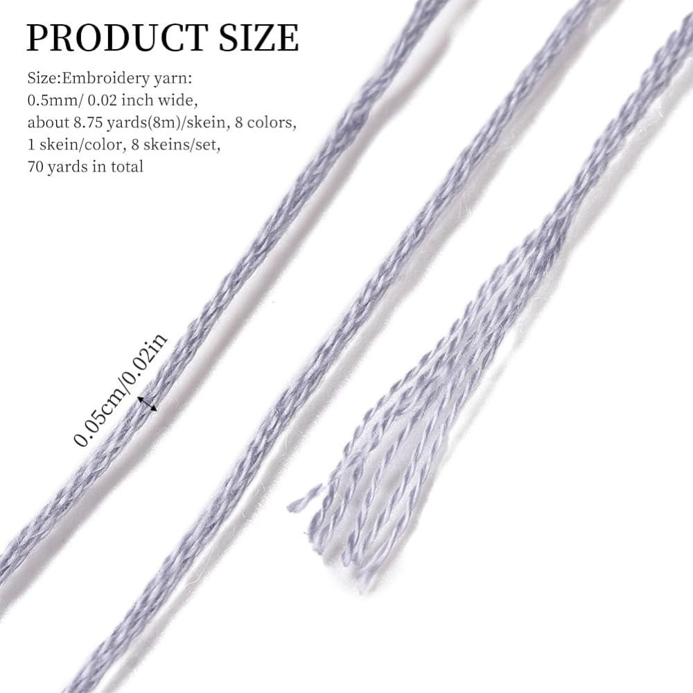 8 Skeins 70 Yards Grey Friends - Embroidery Thread Yarn review and price