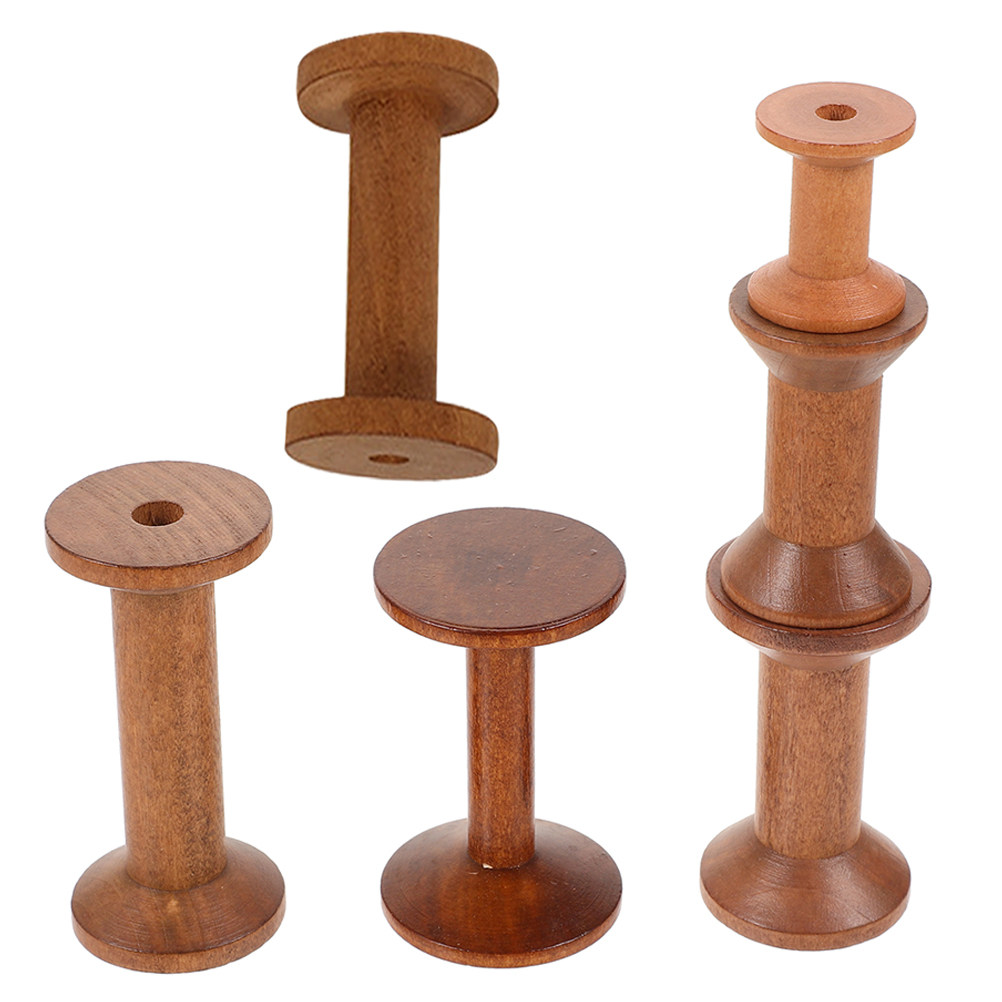 6Pcs Vintage Wooden Thread Spo - Embroidery Thread Yarn review and price