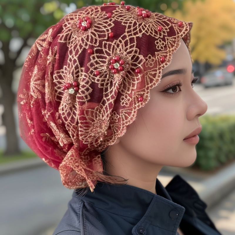 Women Stylish Headscarf Hat Em - Embroidery Hat Machine review and price