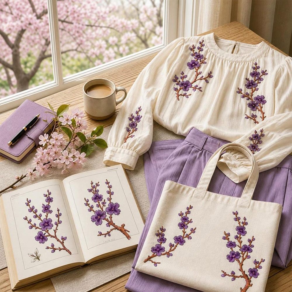 DIY Cherry Blossom Iron On Pat - Embroidery Patches review and price