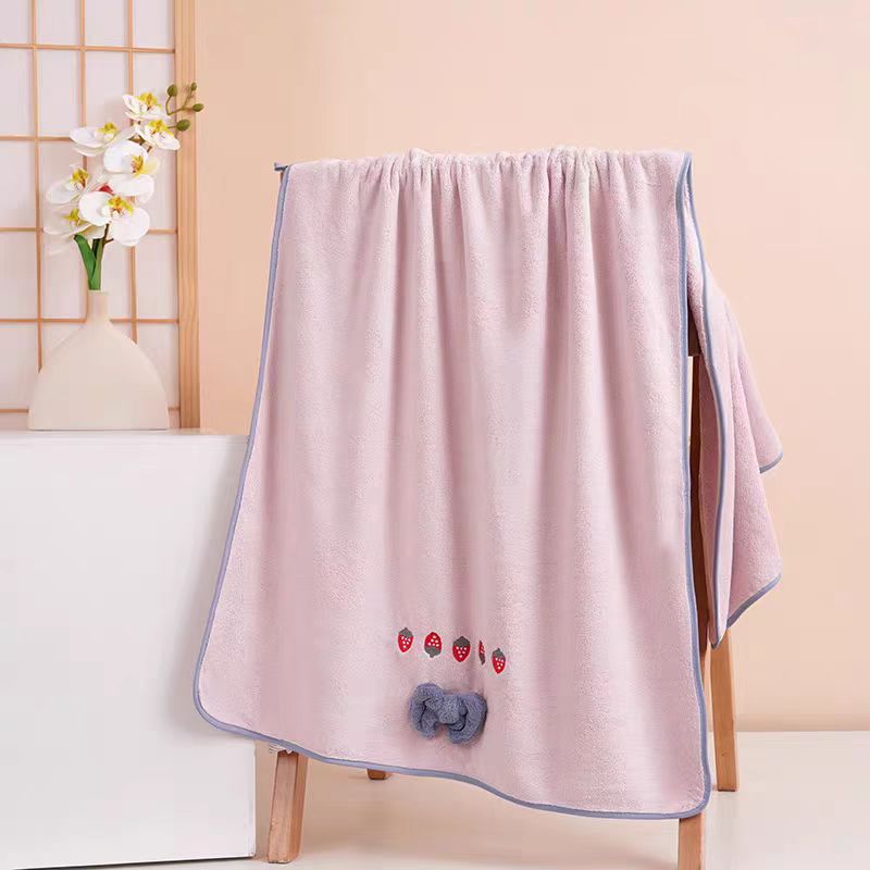 310g New coral fleece strawber - Embroidery Towel review and price