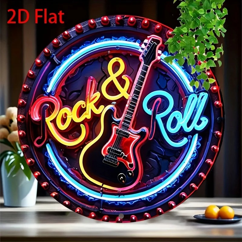 A Vintage Rock Neon Sign, 2Dfl - Embroidery Garden review and price