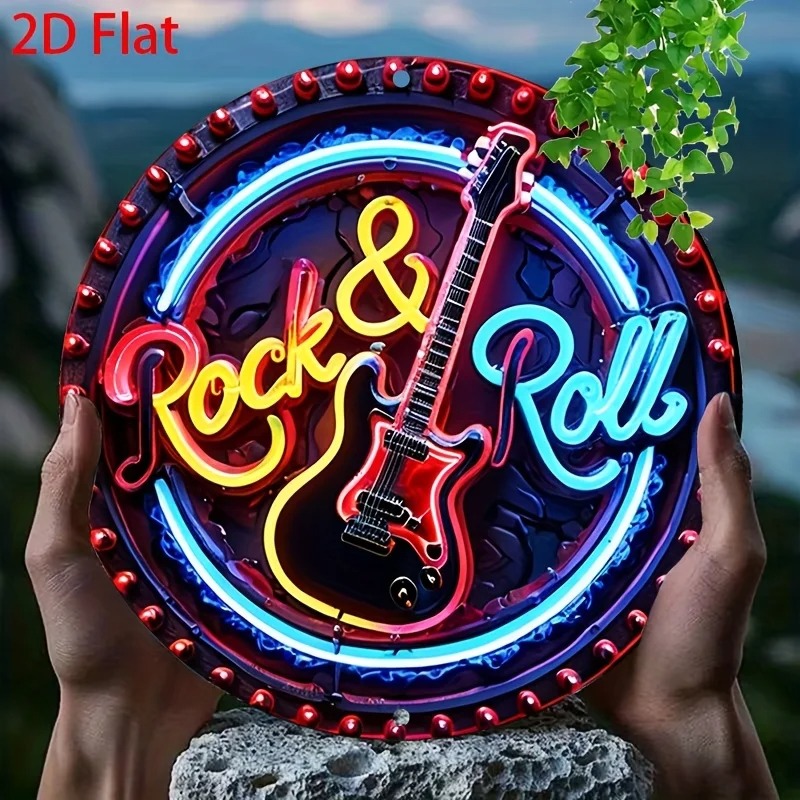 A Vintage Rock Neon Sign, 2Dfl - Embroidery Garden review and price