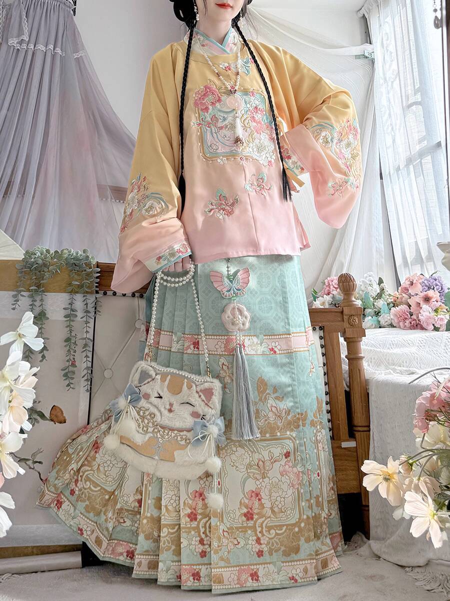 New Hanfu Women Ming System Ro - Embroidery Skirt review and price