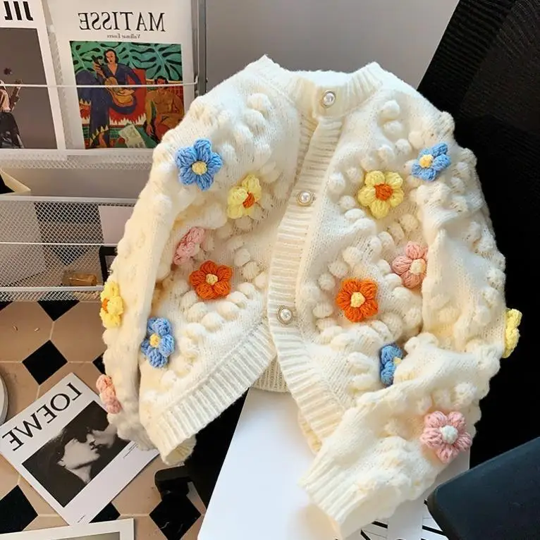 Kawaii Sweater 3D Flower Embro - Embroidery Thread Yarn review and price