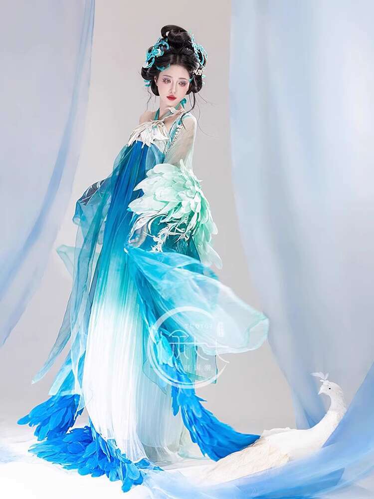 New Peacock Hanfu Womens fashi - Embroidery Skirt review and price