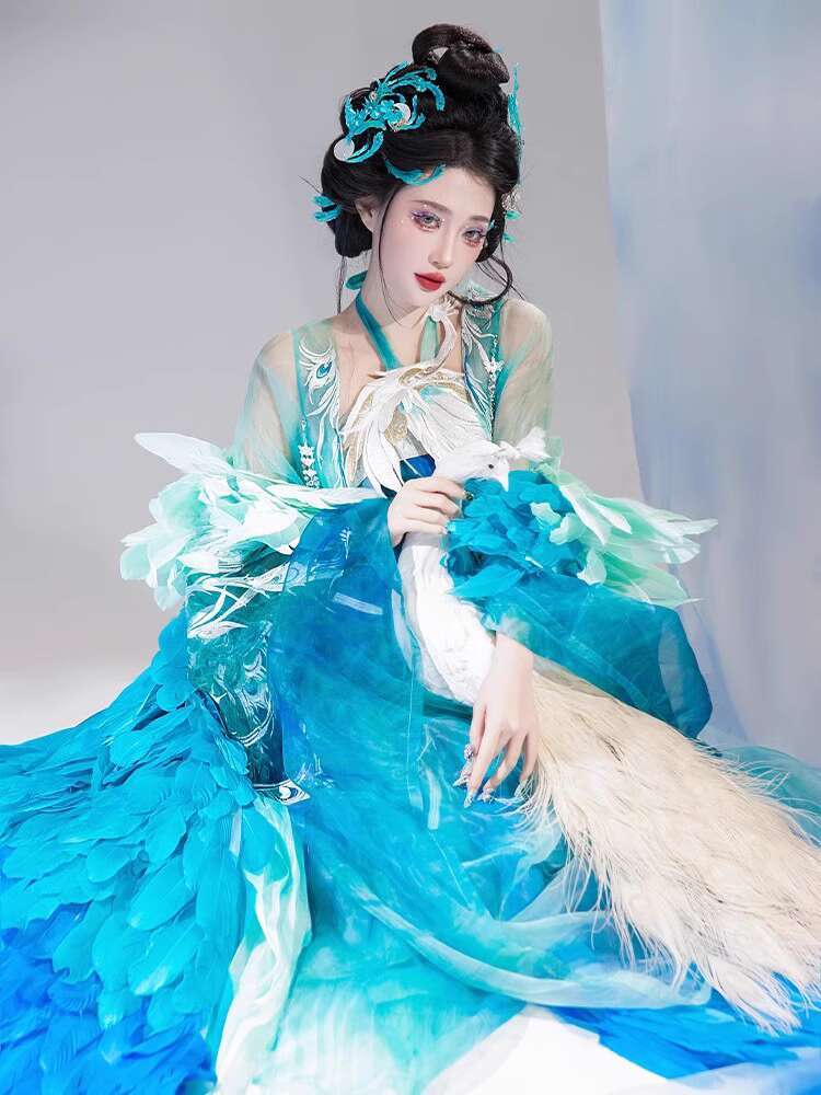 New Peacock Hanfu Womens fashi - Embroidery Skirt review and price