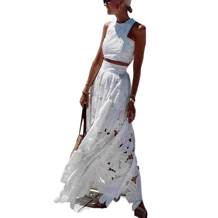 Women's White Floral Lace Embr - Embroidery Skirt review and price